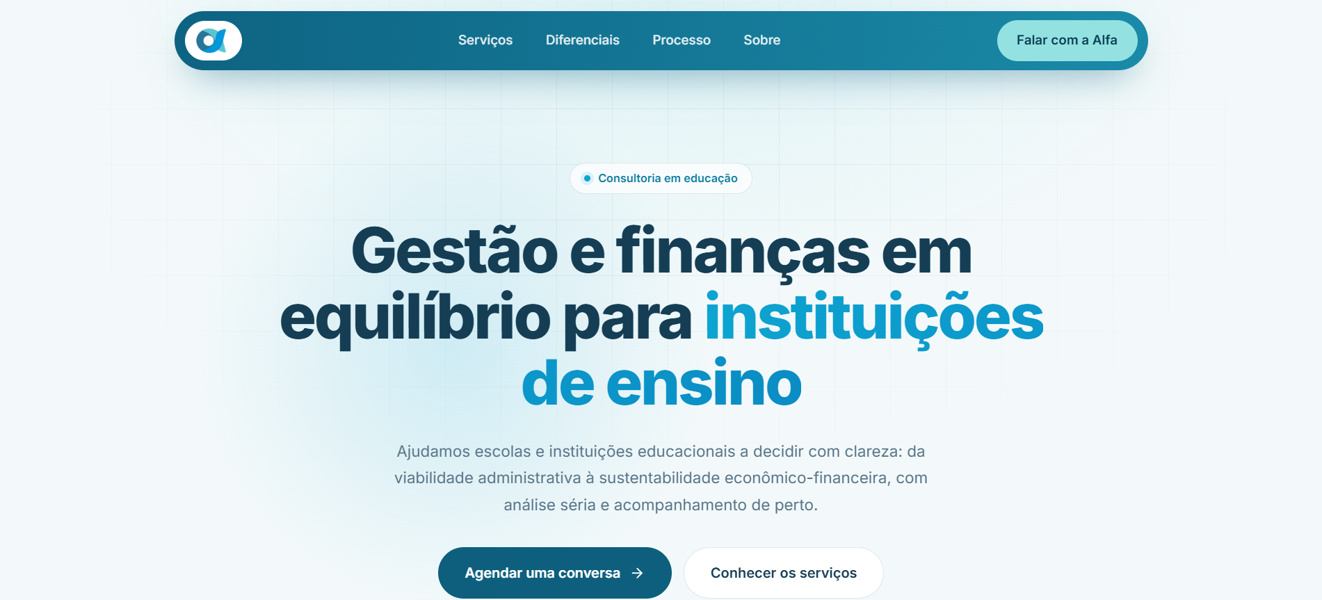 Prévia do site Alfa Consultoria