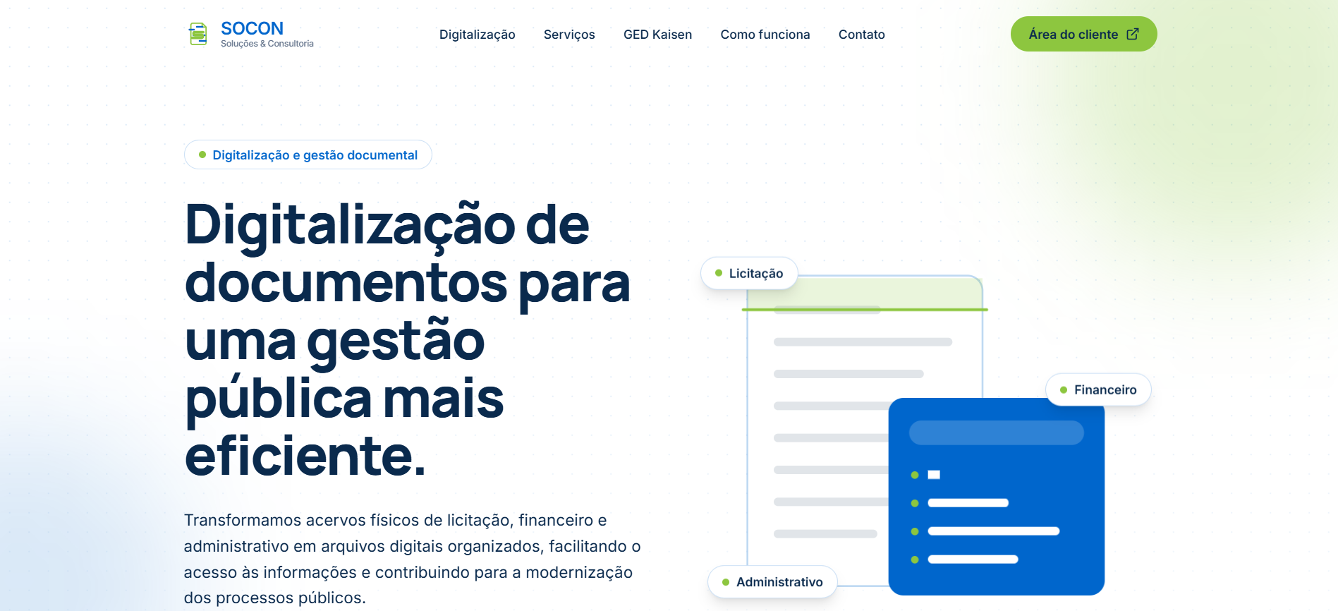 Prévia do site SOCON Soluções e Consultoria